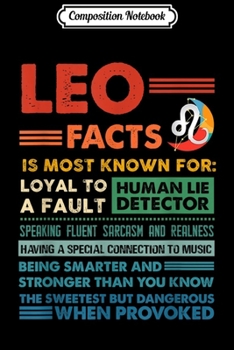 Paperback Composition Notebook: Leo Facts is most known for Loyal to a fault Journal/Notebook Blank Lined Ruled 6x9 100 Pages Book