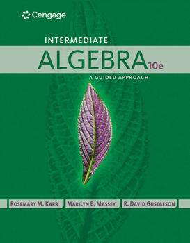 Paperback Intermediate Algebra: A Guided Approach Book