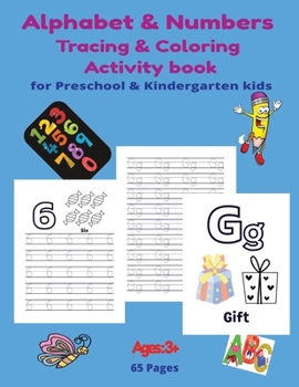 Paperback Alphabet and Numbers Tracing and Coloring Activity Book