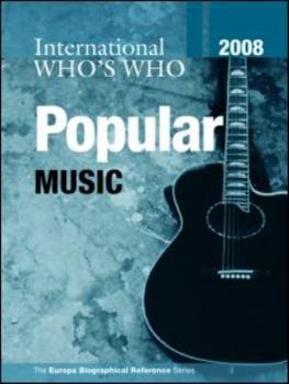 Hardcover International Who's Who in Popular Music 2008 Book