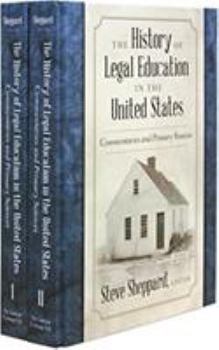 Hardcover The History of Legal Education in the United States 2 vols. Book