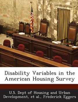 Paperback Disability Variables in the American Housing Survey Book