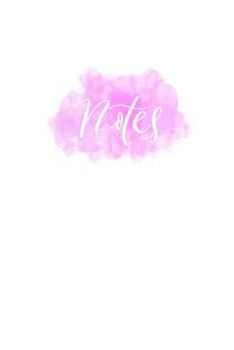 Notes : ( 6X9 Pink Watercolor Cute Notebook for Girls )