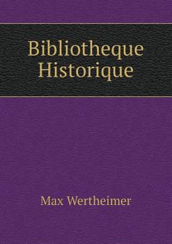 Paperback Bibliotheque Historique [French] Book