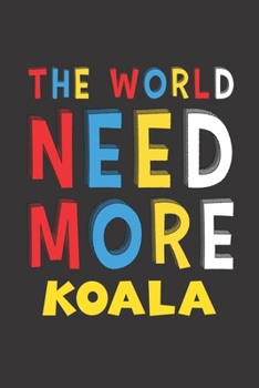 Paperback The World Need More Koala: Koala Lovers Funny Gifts Journal Lined Notebook 6x9 120 Pages Book