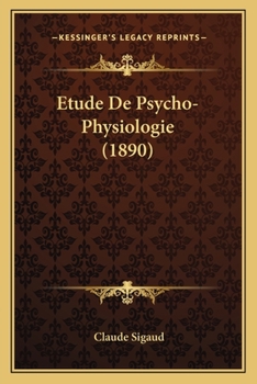 Paperback Etude De Psycho-Physiologie (1890) [French] Book