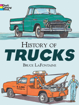 Paperback History of Trucks Coloring Book