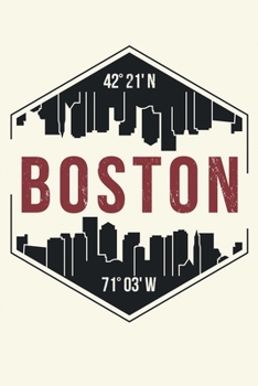 Boston: Medium Size Notebook with Lined Interior and Daily Entry Ideal for Organization, Taking Notes, Journal, Diary