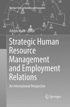 Paperback Strategic Human Resource Management and Employment Relations: An International Perspective Book