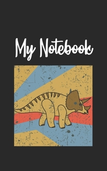Paperback My Notebook: Dinosaur Retro And Vintage Style 100 Pages And Lined Book