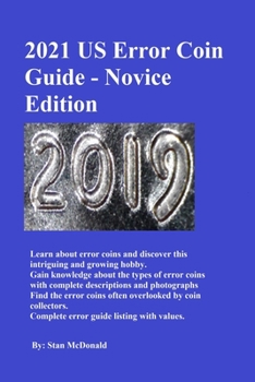 Paperback 2021 US Error Coin Guide - Novice Edition Book