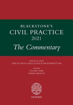 Paperback Blackstone's Civil Practice 2021: The Commentary Book