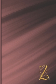 Z: Professional Personalized Initial Z, Office or Home Journal with Wine Sweep Colored Printed Cover