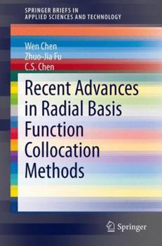 Paperback Recent Advances in Radial Basis Function Collocation Methods Book