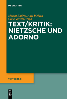 Paperback Text/Kritik: Nietzsche und Adorno [German] Book