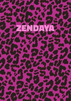 Paperback Zendaya: Personalized Pink Leopard Print Notebook (Animal Skin Pattern). College Ruled (Lined) Journal for Notes, Diary, Journa Book
