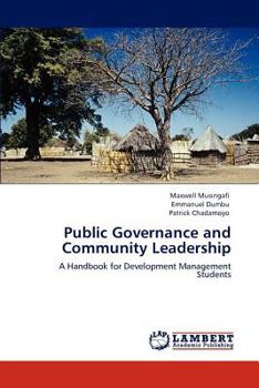 Paperback Public Governance and Community Leadership Book