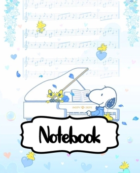 Notebook: Little White Beagle Snoopy Dog House The Peanuts Comics Strip Animation Boys Kids Adults Elementary Supplies Student Teacher Daily Creative ... Boys And Girls, 110 Pages 7.5 x 9.25 Inches