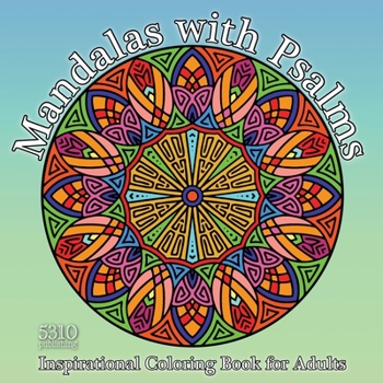 Paperback Mandalas with Psalms: Inspirational Coloring Book for Adults [Large Print] Book