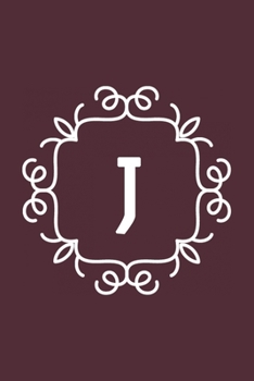 J: monogram initial Letter J - Personalized Initial Monogram Letter J  College Ruled Notebook - 6 x 9 inch Pocket Size: Cute Alphabet Vintage ...