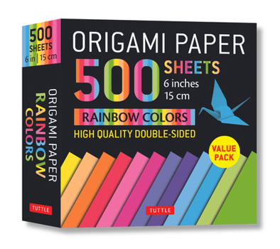 Origami Paper 500 Sheets Rainbow Colors 6" (15 CM)