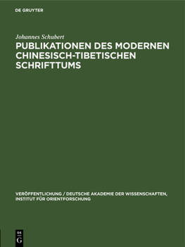 Hardcover Publikationen Des Modernen Chinesisch-Tibetischen Schrifttums [German] Book