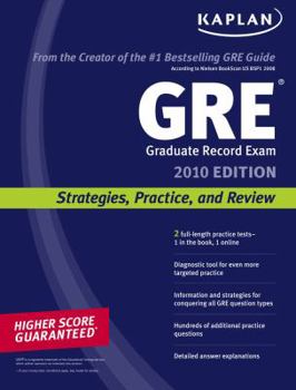 Paperback Kaplan GRE Exam 2010: Strategies, Practice, and Review Book
