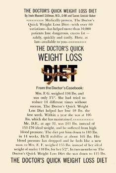 Paperback The Doctor's Quick Weight Loss Diet Book