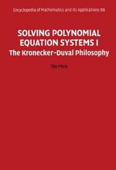 Hardcover Solving Polynomial Equation Systems I Book