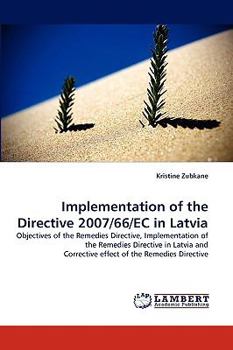 Paperback Implementation of the Directive 2007/66/EC in Latvia Book