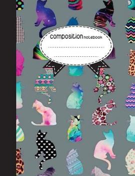 Paperback Composition Notebook, 8.5 x 11, 110 pages: Colorful Cats: (Notebooks) Book