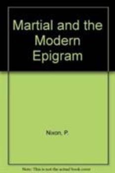 Hardcover Martial and the Modern Epigram Book