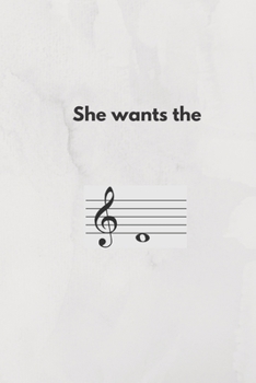 She Wants The D: Funny Music Pun Staff Paper Notebook For Composition and Theory (6x9 in)