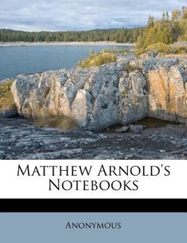 Paperback Matthew Arnold's Notebooks [French] Book
