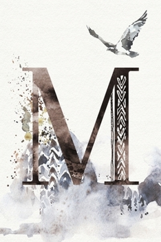 Monthly Planner with Monogram Letter M: Personalized Undated Calendar (Ethnic Design)