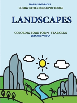 Paperback Coloring Book for 7+ Year Olds (Landscapes) Book