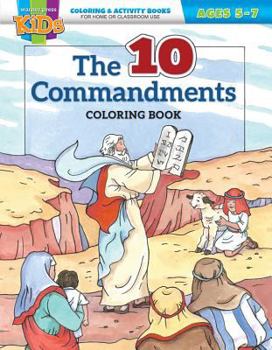 Paperback Kid/Fam Ministry Color and ACT Bks - General - The Ten Commandments (5-7) Book