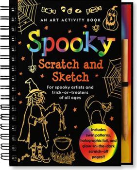 Spiral-bound Scratch & Sketch Spooky [With Wooden Stylus] Book