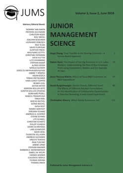 Paperback Junior Management Science, Volume 3, Issue 2, June 2018 [German] Book