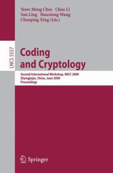 Paperback Coding and Cryptology: Second International Workshop, Iwcc 2009 Book