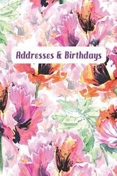 Paperback Addresses & Birthdays: Watercolor Poppies Book