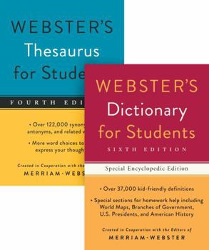 Paperback Webster's for Students Dictionary/Thesaurus Shrink-Wrapped Set Book