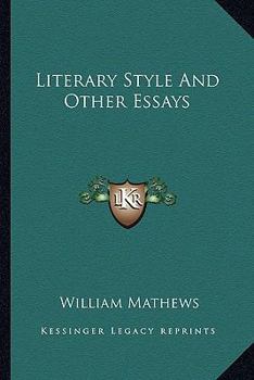 Paperback Literary Style And Other Essays Book