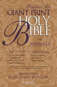 Imitation Leather Giant Print Reference Bible-KJV-Bronze [Large Print] Book