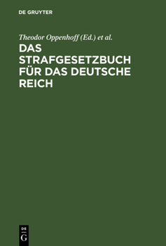 Hardcover Das Strafgesetzbuch für das Deutsche Reich [German] Book