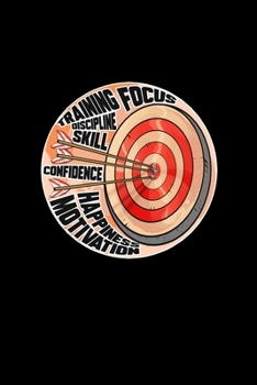 Training Focus: Liniertes Notizbuch A5 - Bogenschießen Notizbuch I Bogenschütze Pfeile Langbogen Training Schützenfest Geschenk