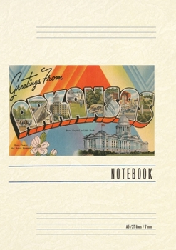 Vintage Lined Notebook Greetings from Arkansas