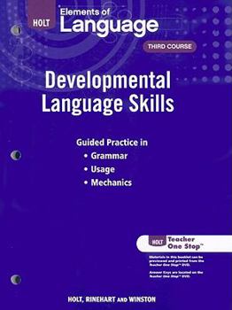 Paperback Elements of Language: Developmental Language Skills Book