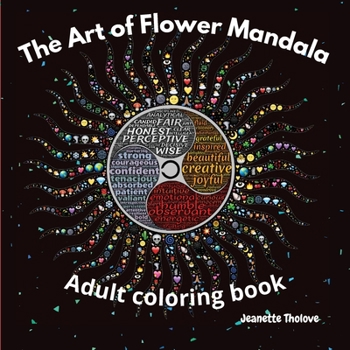 Paperback The Art of Flower Mandala Adult Coloring Book