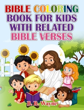 Paperback Bible coloring book for children with related scripture verses Book